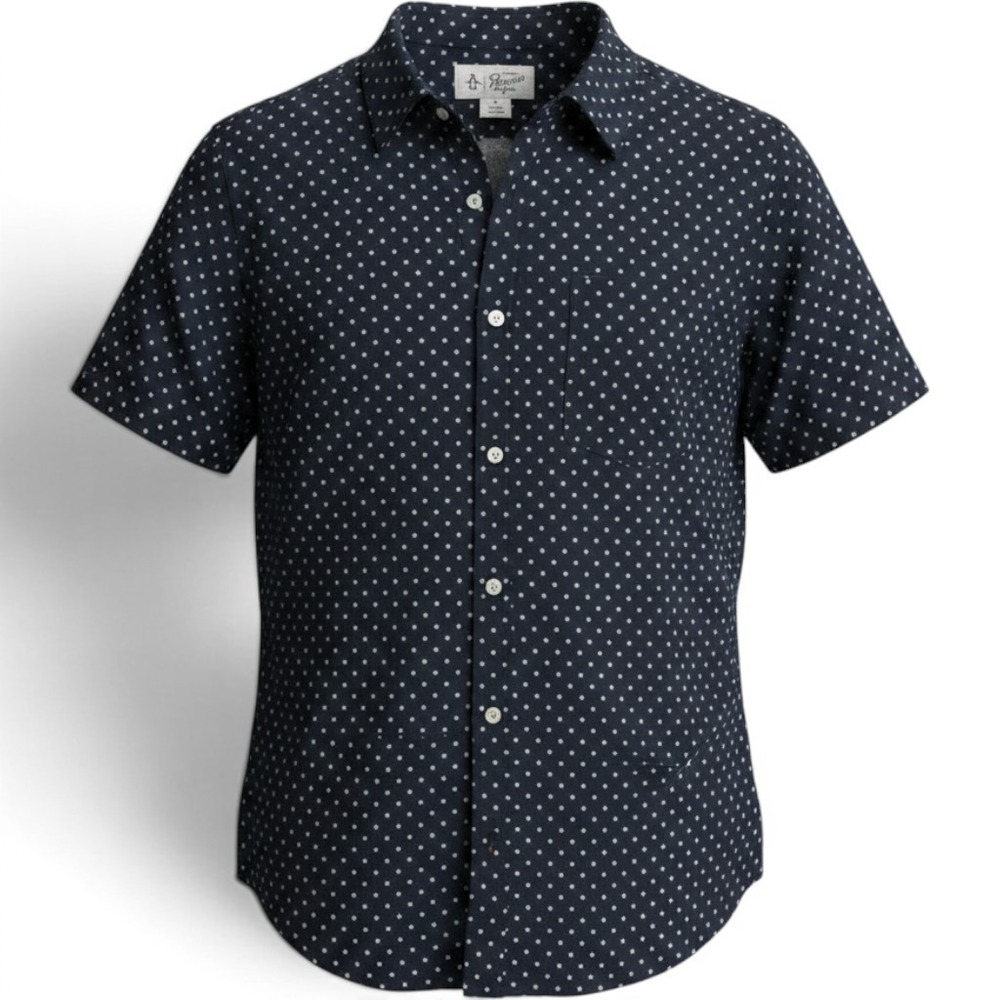 Original‎ Penguin Navy and White Star pattern Shirt